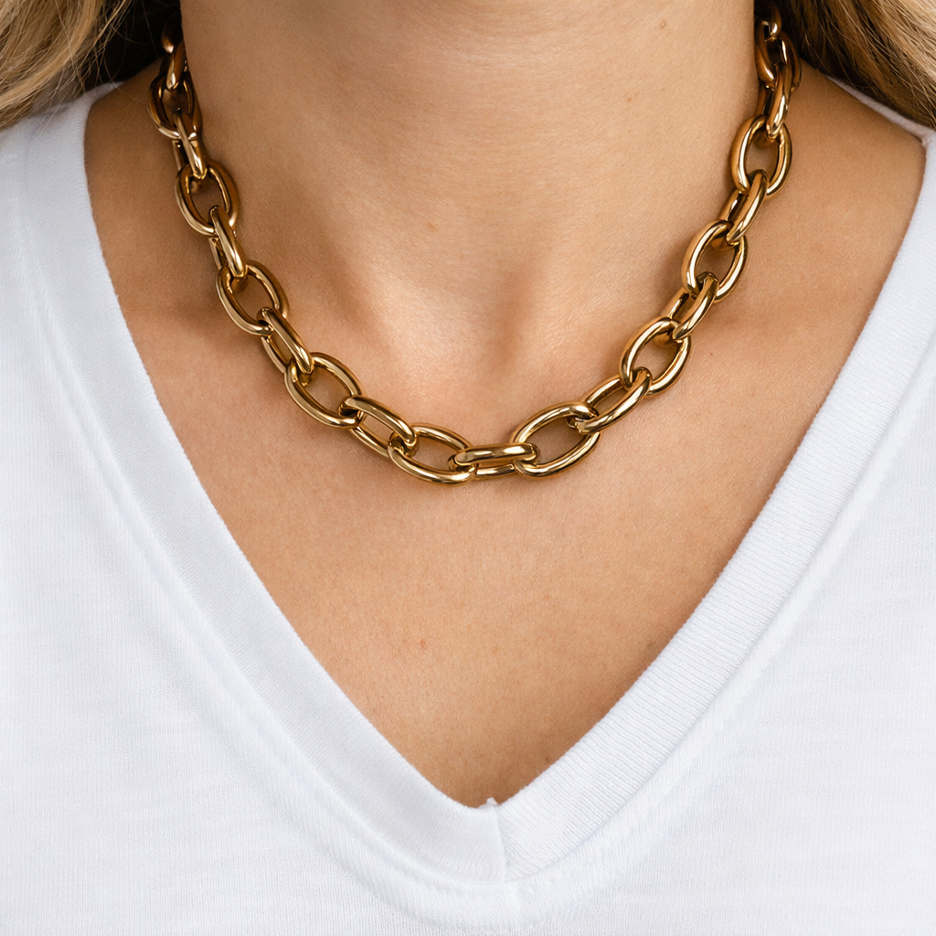 Collana in acciaio inossidabile anallergica e waterproof "Susy"