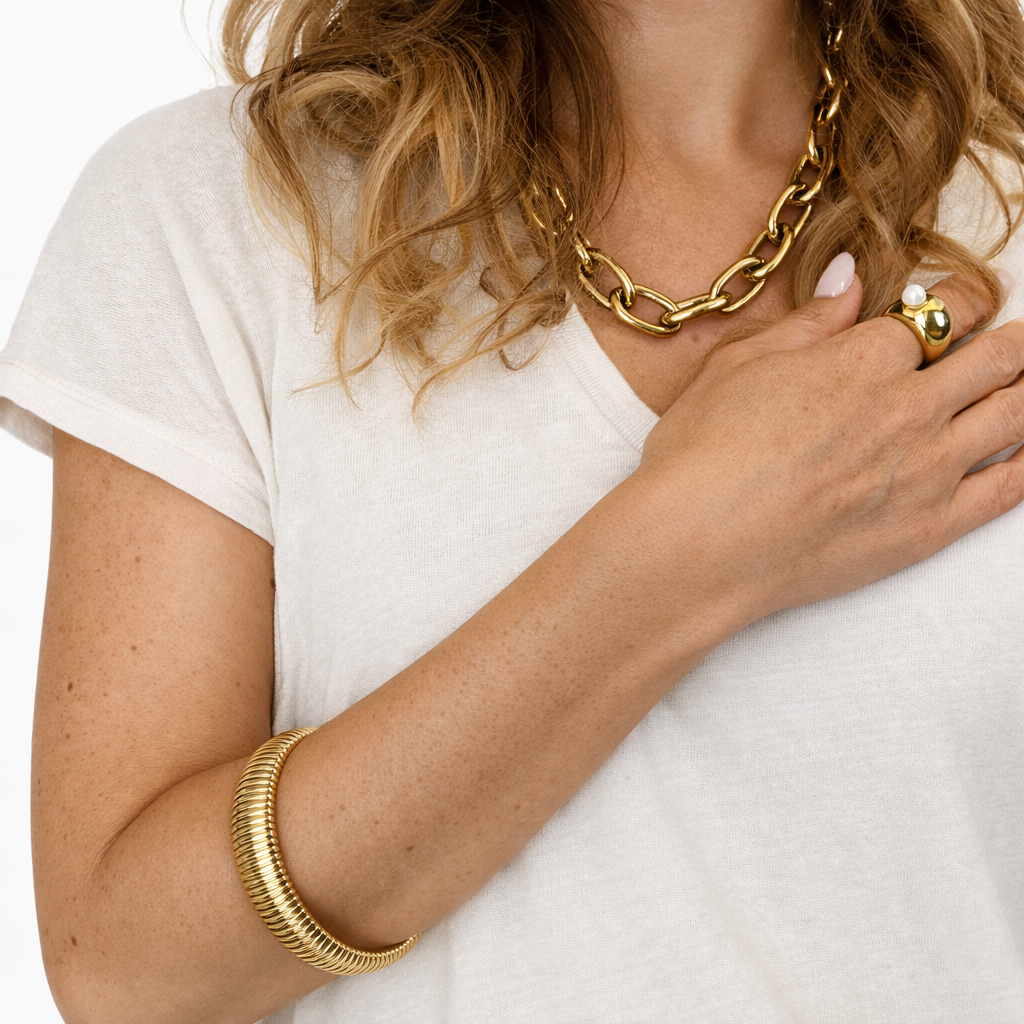 Bracciale in acciaio inossidabile anallergico e waterproof "Kora"