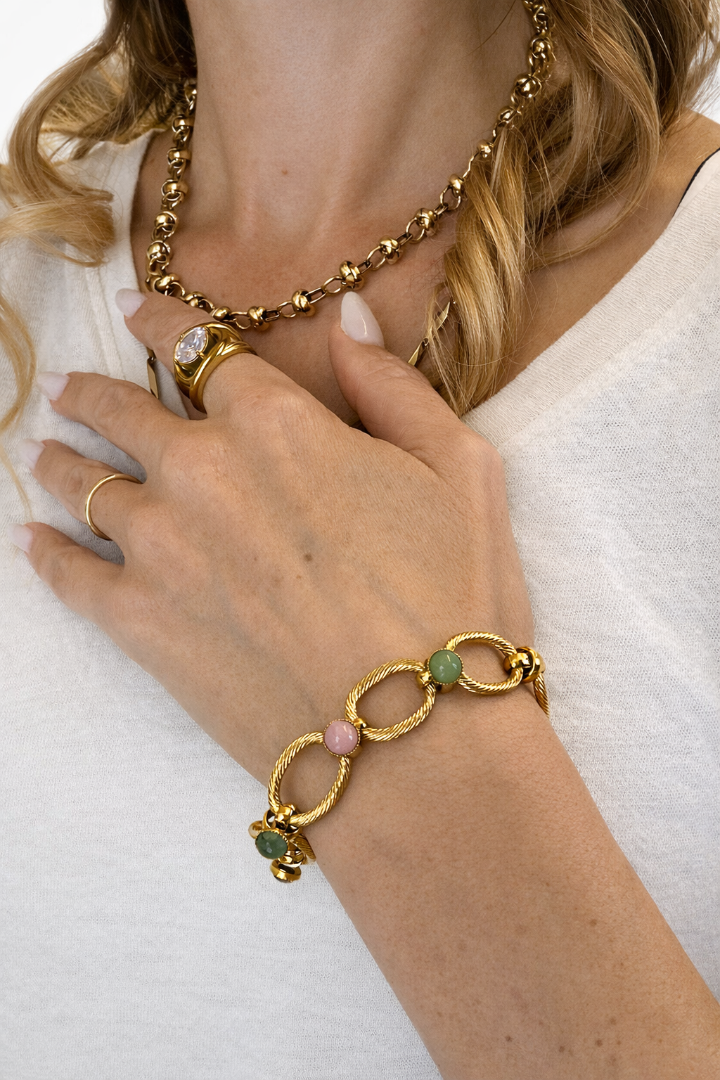 Bracciale in acciaio inossidabile anallergico e waterproof "Nodo"