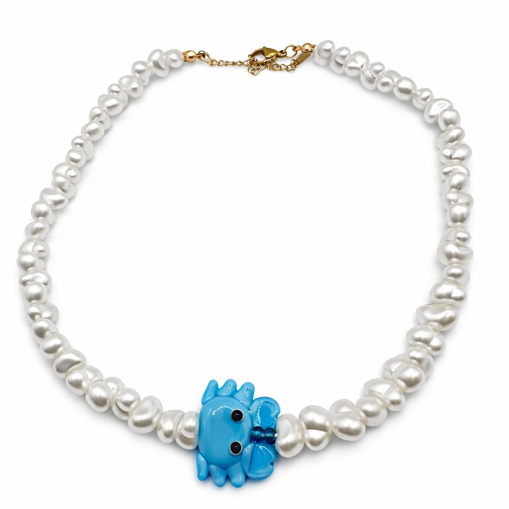 Collana in acciaio inossidabile anallergica e waterproof "Granchietto"