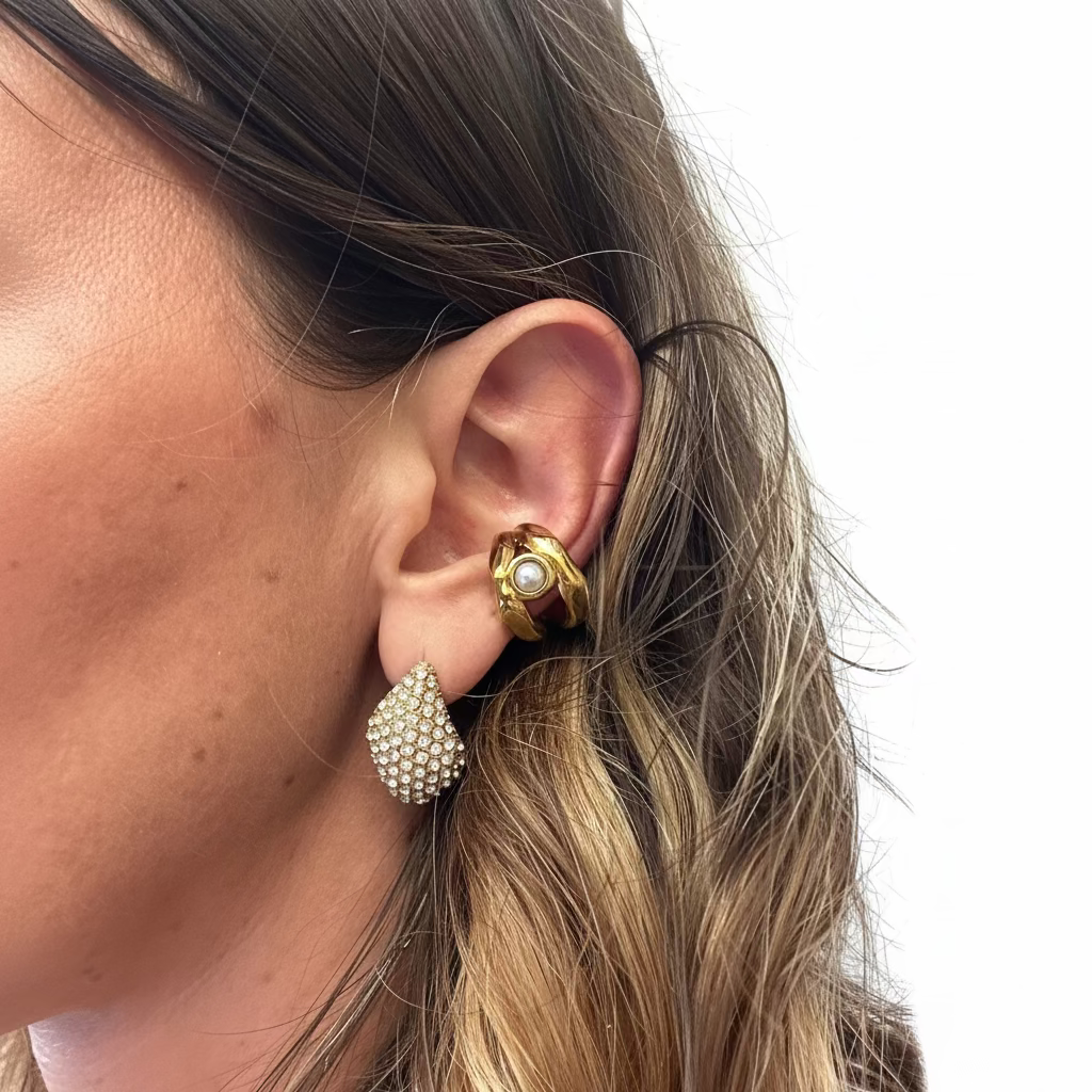 Ear Cuff in acciaio inossidabile anallergici e waterproof "Miranda"