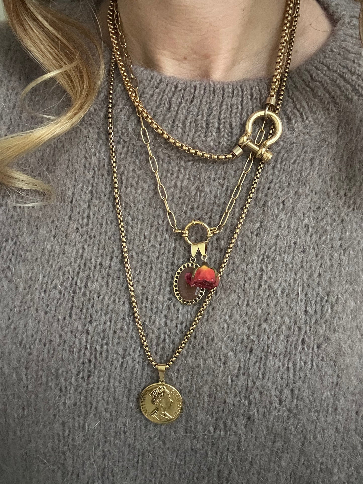 Collana in acciaio inossidabile anallergica e waterproof "Omega"