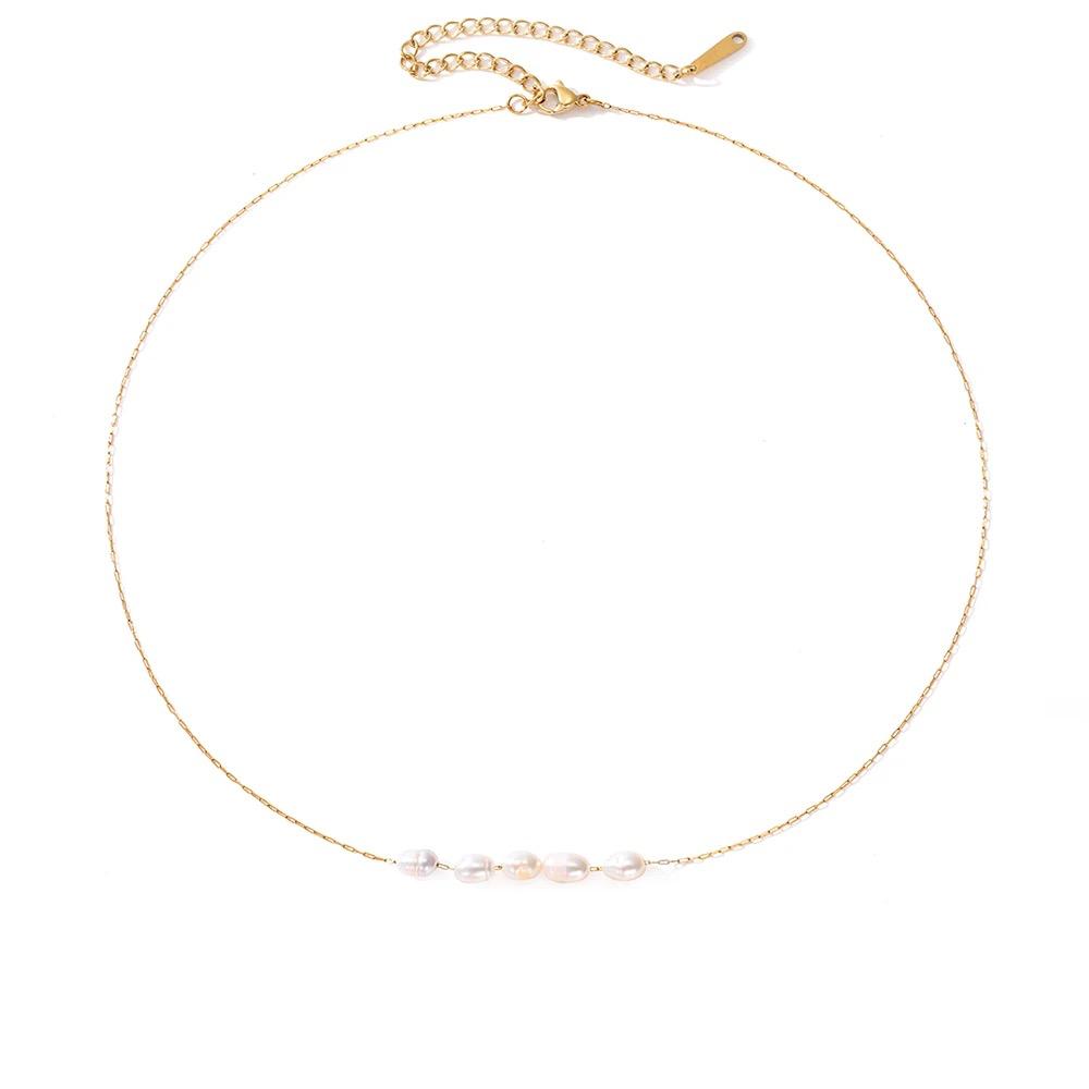 Collana in acciaio inossidabile anallergica e waterproof "Soffio"
