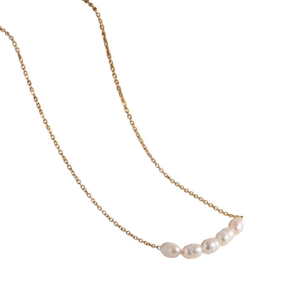 Collana in acciaio inossidabile anallergica e waterproof "Soffio"