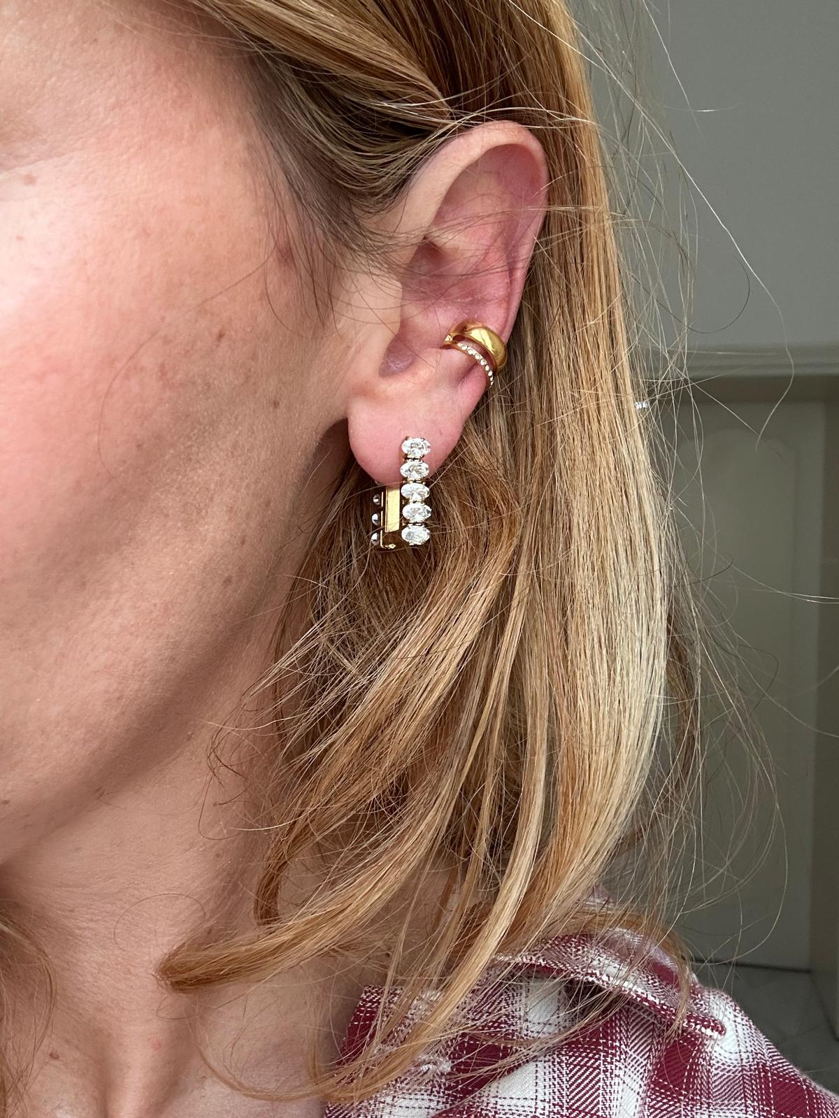 Ear Cuff in acciaio inossidabile anallergici e waterproof "Twist"