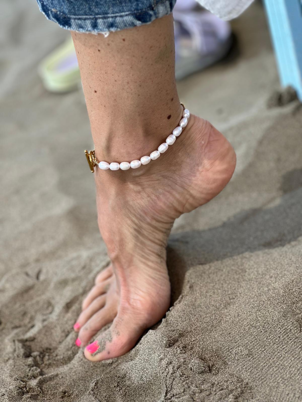 Cavigliera in acciaio inossidabile anallergica e waterproof "Alba"
