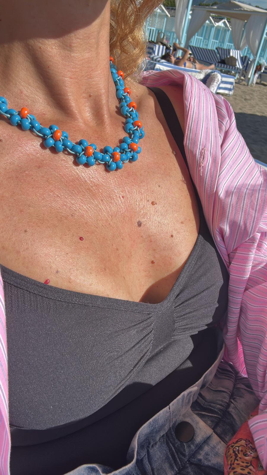 Collana Blossom fatta a mano con perline di vetro di Boemia