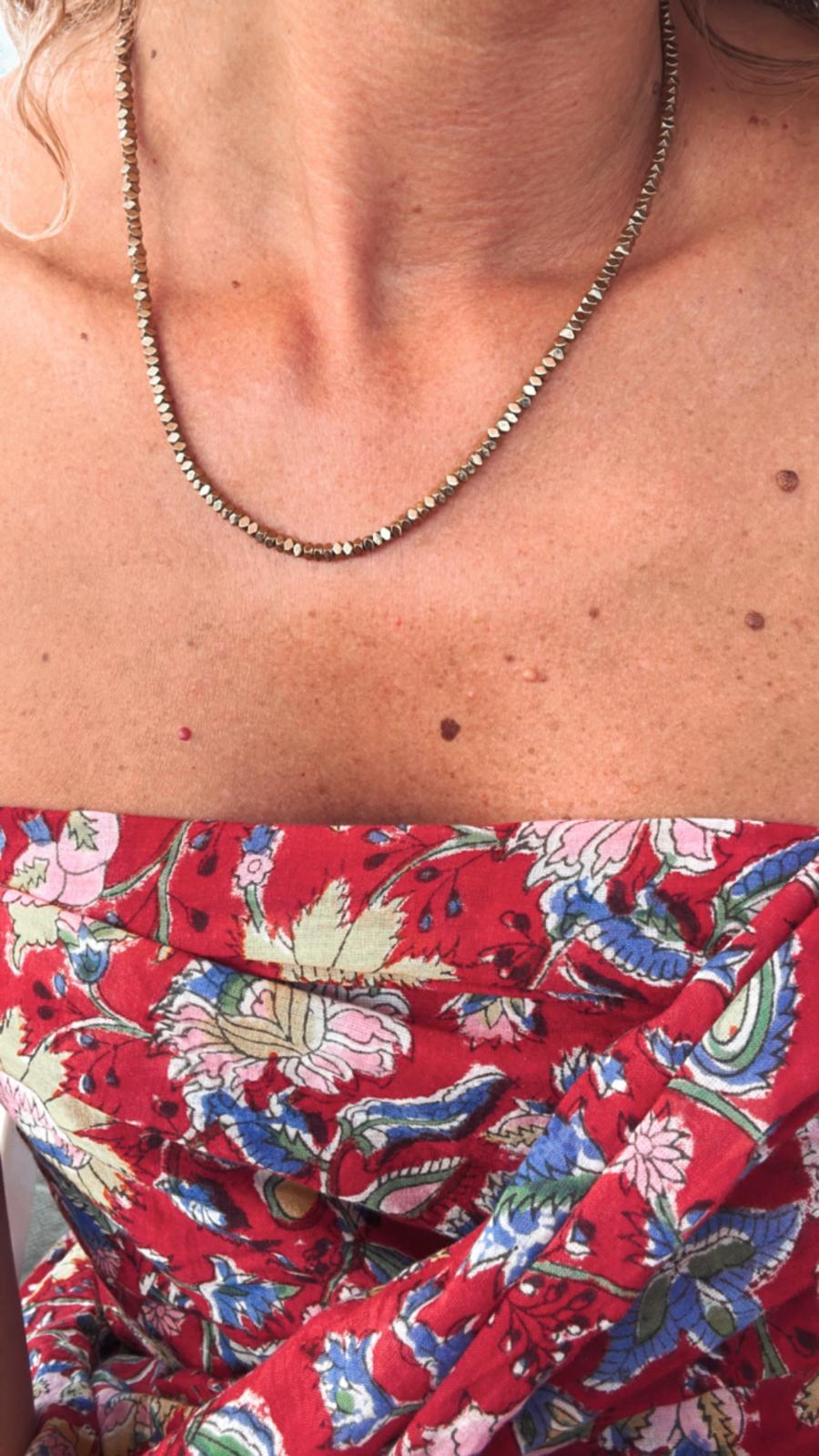 Collana in acciaio inossidabile anallergica e waterproof "Pepita"
