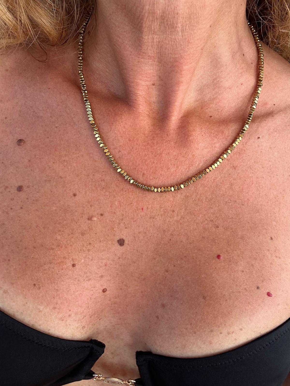 Collana in acciaio inossidabile anallergica e waterproof "Pepita"