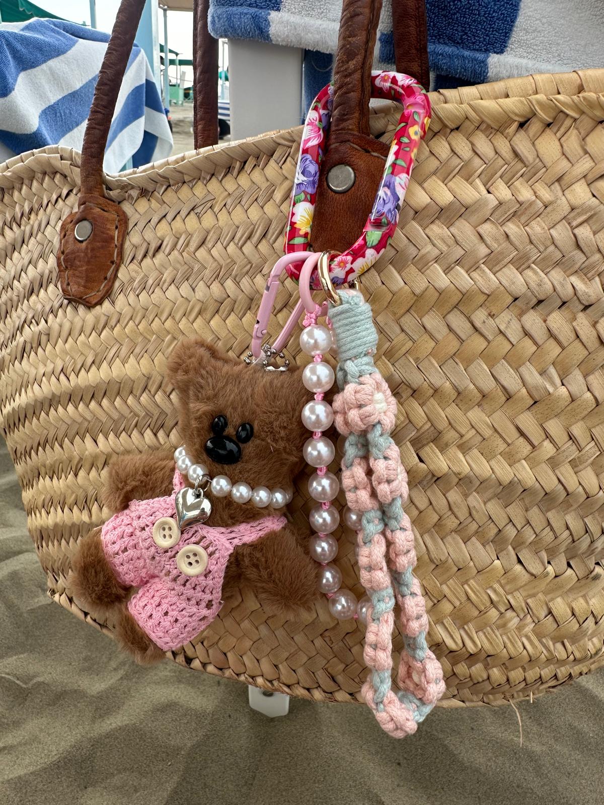 Key Chanin ciondolo da borsa fatto a mano modello Teddy