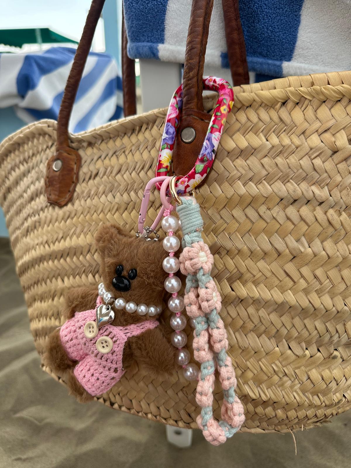 Key Chanin ciondolo da borsa fatto a mano modello Teddy