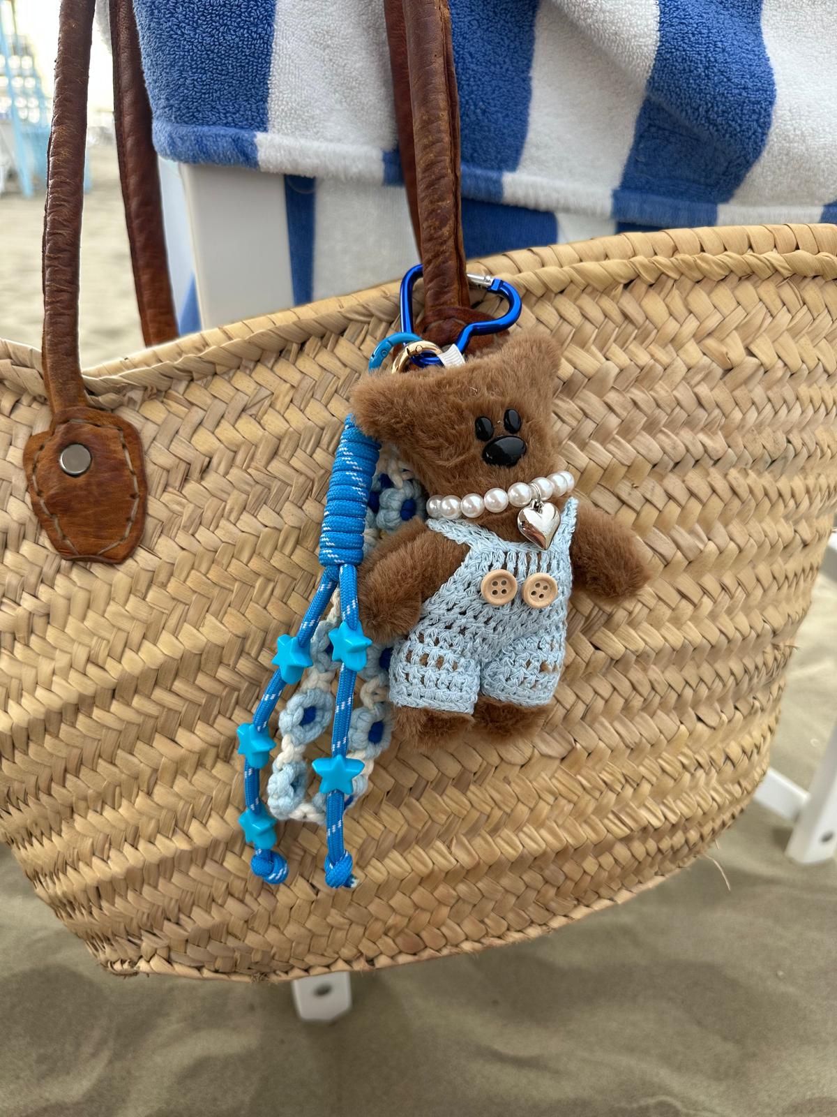 Key Chanin ciondolo da borsa fatto a mano modello Teddy
