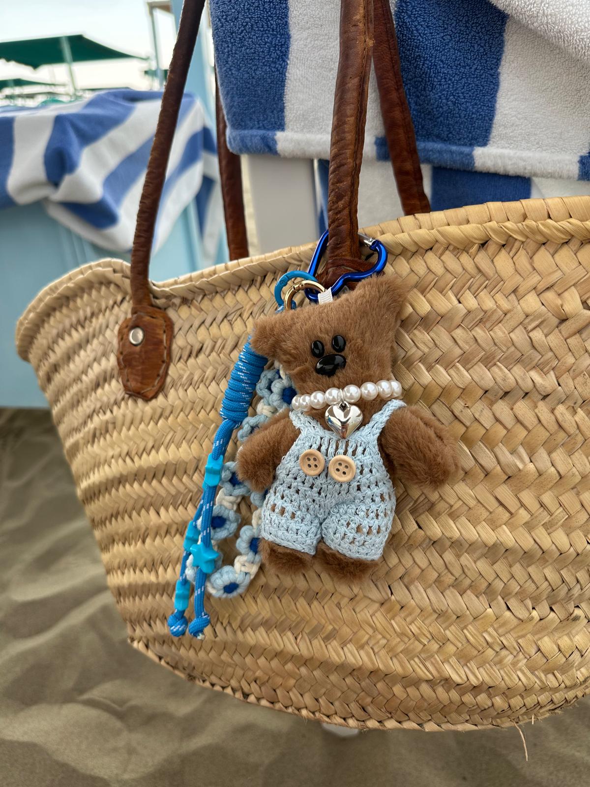 Key Chanin ciondolo da borsa fatto a mano modello Teddy