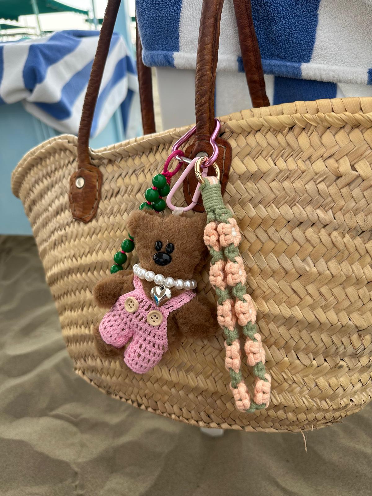 Key Chanin ciondolo da borsa fatto a mano modello Teddy