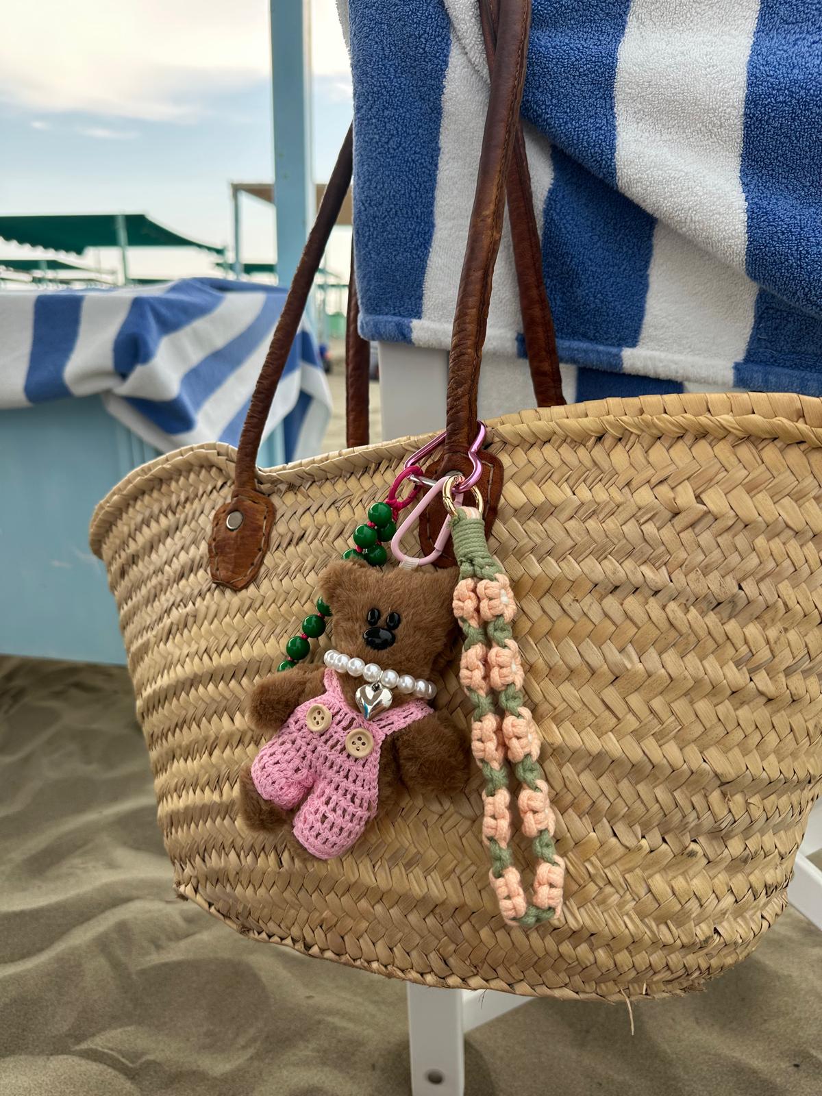Key Chanin ciondolo da borsa fatto a mano modello Teddy