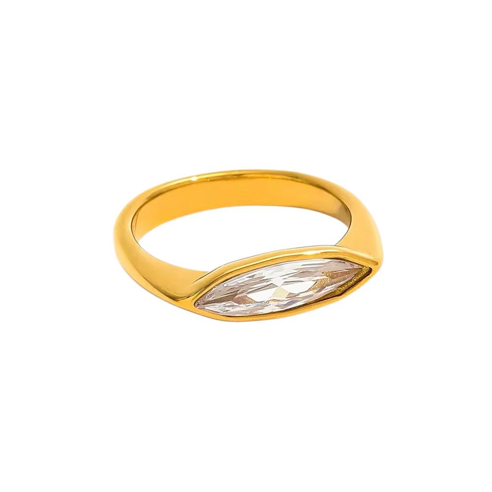 Anello in acciaio inossidabile anallergico e waterproof "Lily"
