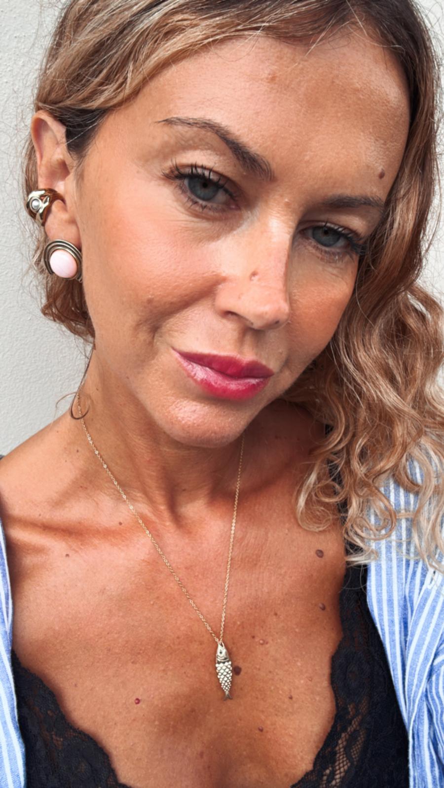 Collana in acciaio inossidabile anallergica e waterproof "Sarda Solitaria"