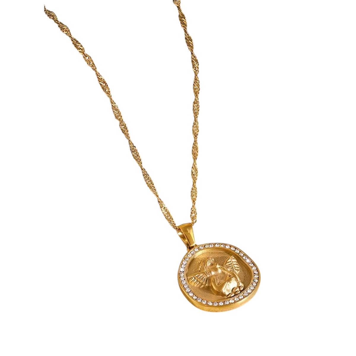 Collana in acciaio inossidabile anallergica e waterproof "Angel"
