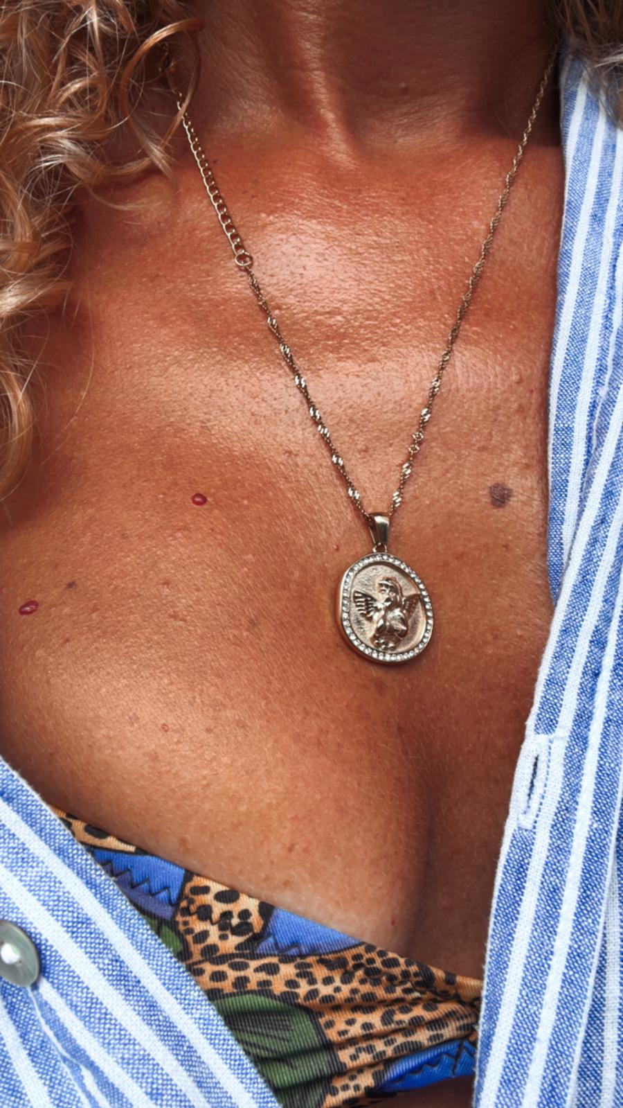 Collana in acciaio inossidabile anallergica e waterproof "Angel"
