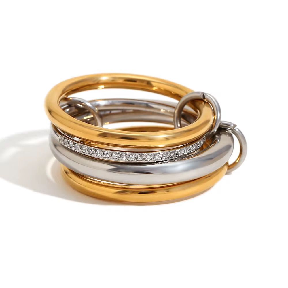 Anello in acciaio inossidabile anallergico e waterproof "Antistress 6"