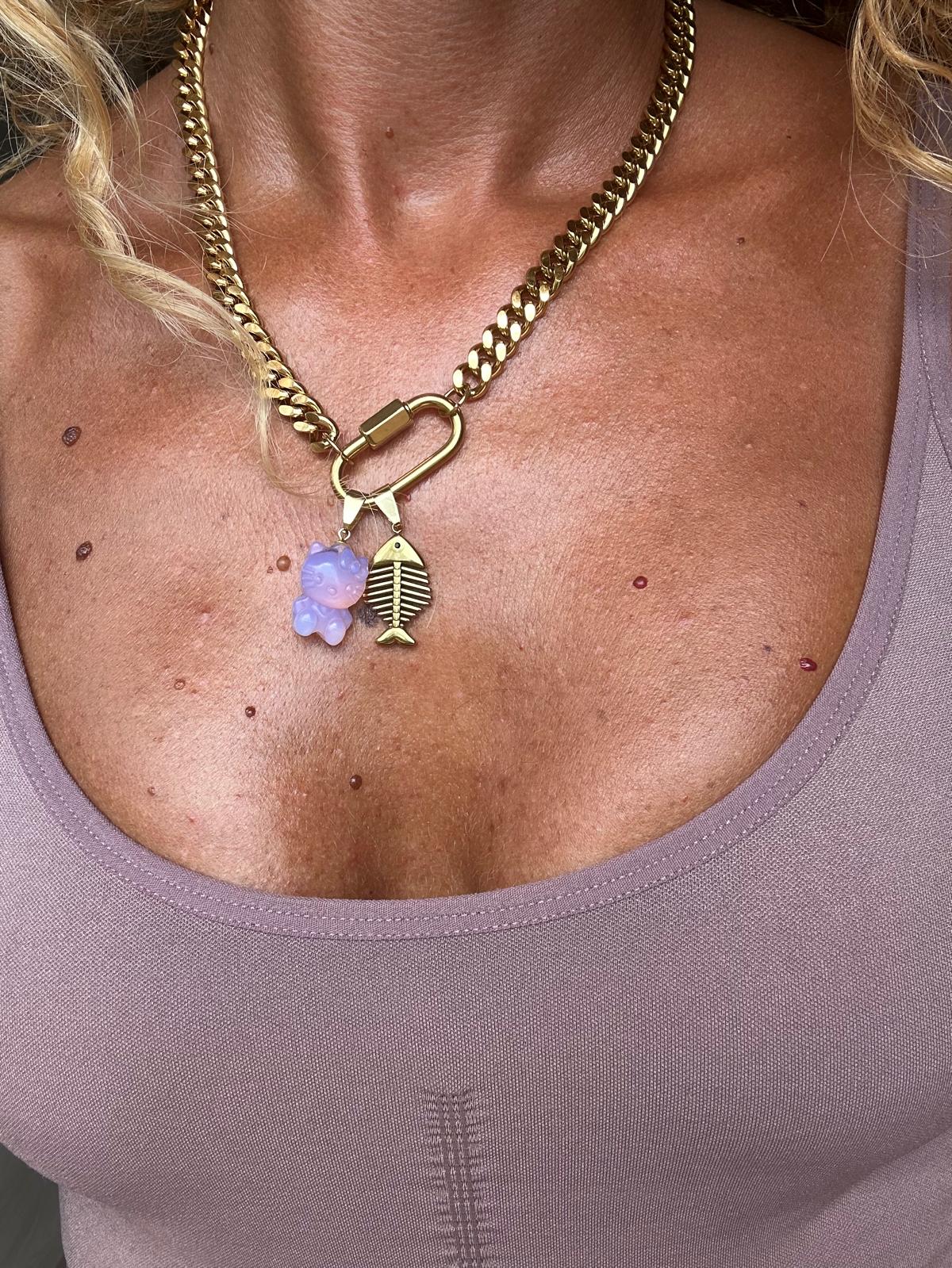 Collana in acciaio inossidabile anallergica e waterproof "Agganciami"