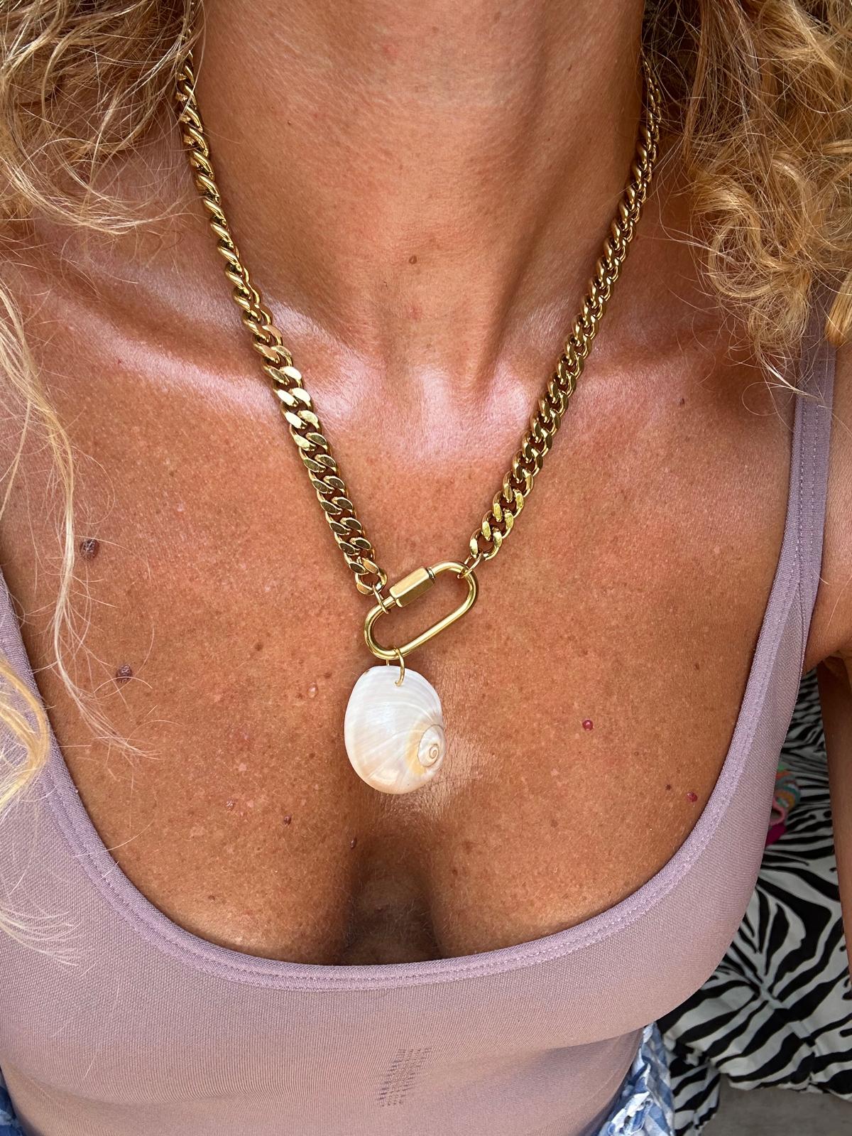 Collana in acciaio inossidabile anallergica e waterproof "Agganciami"