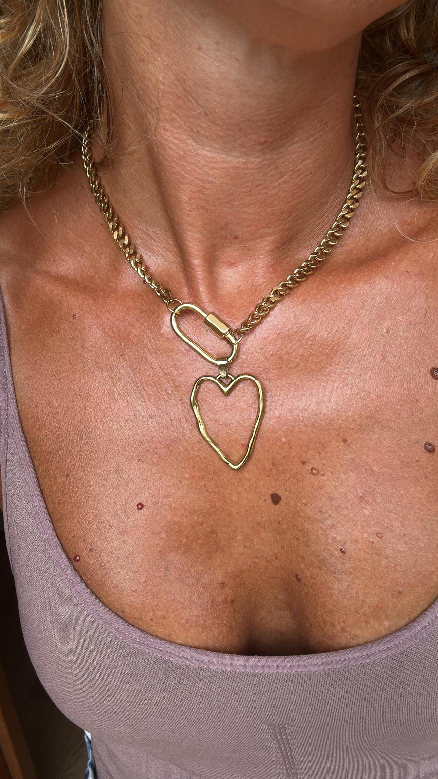 Collana in acciaio inossidabile anallergica e waterproof "Agganciami"