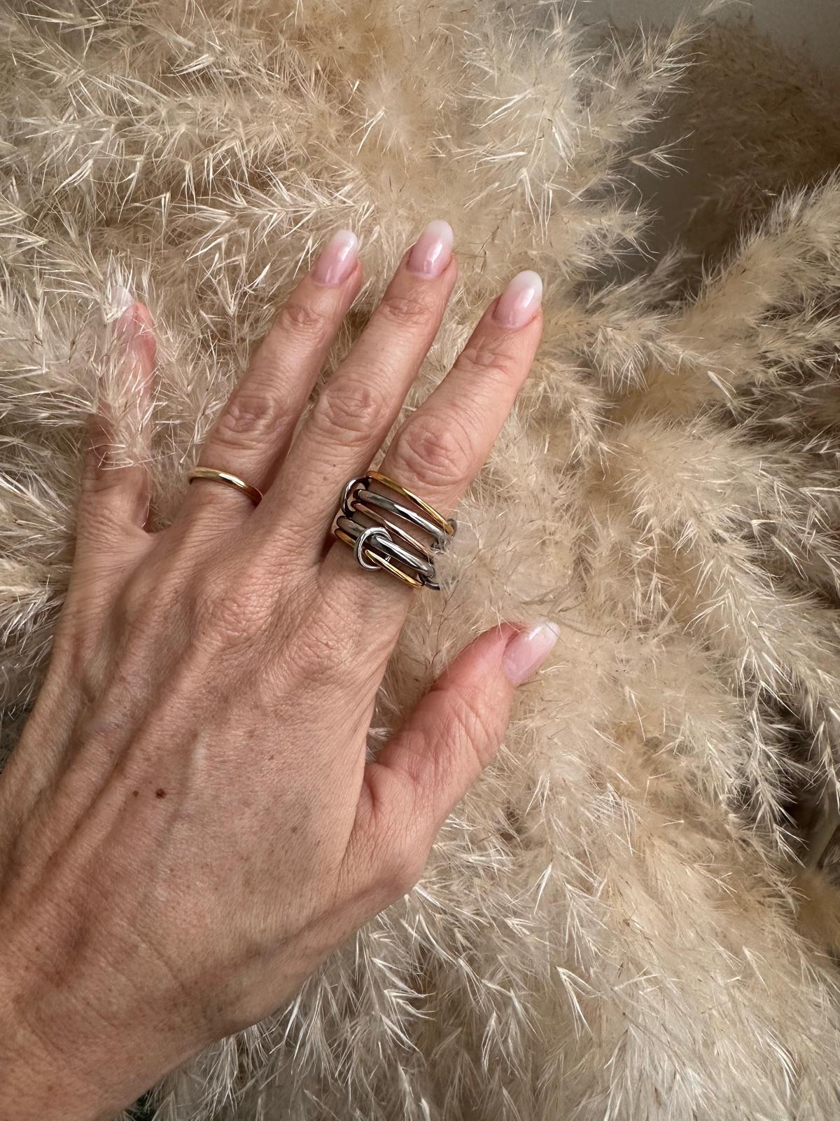 Anello in acciaio inossidabile anallergico e waterproof "Antistress 6"