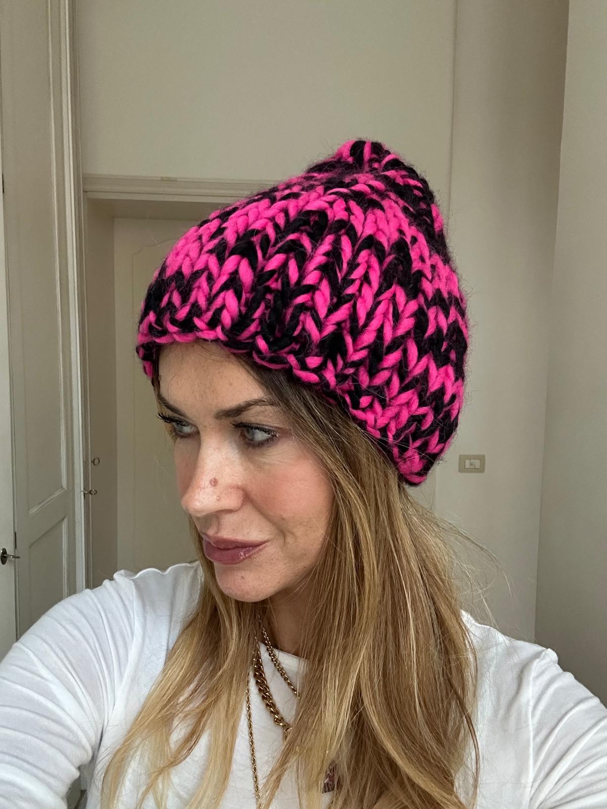 Cappello in pura lana fatto a mano in Italia "Melange"