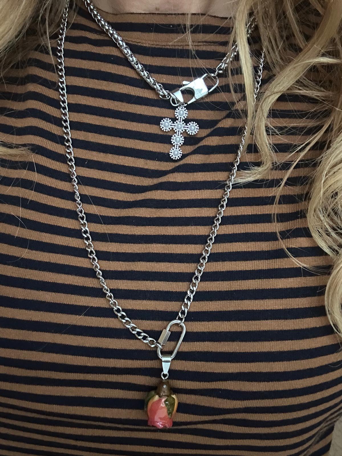 Ciondolo in acciaio inossidabile placcato oro "Monica"