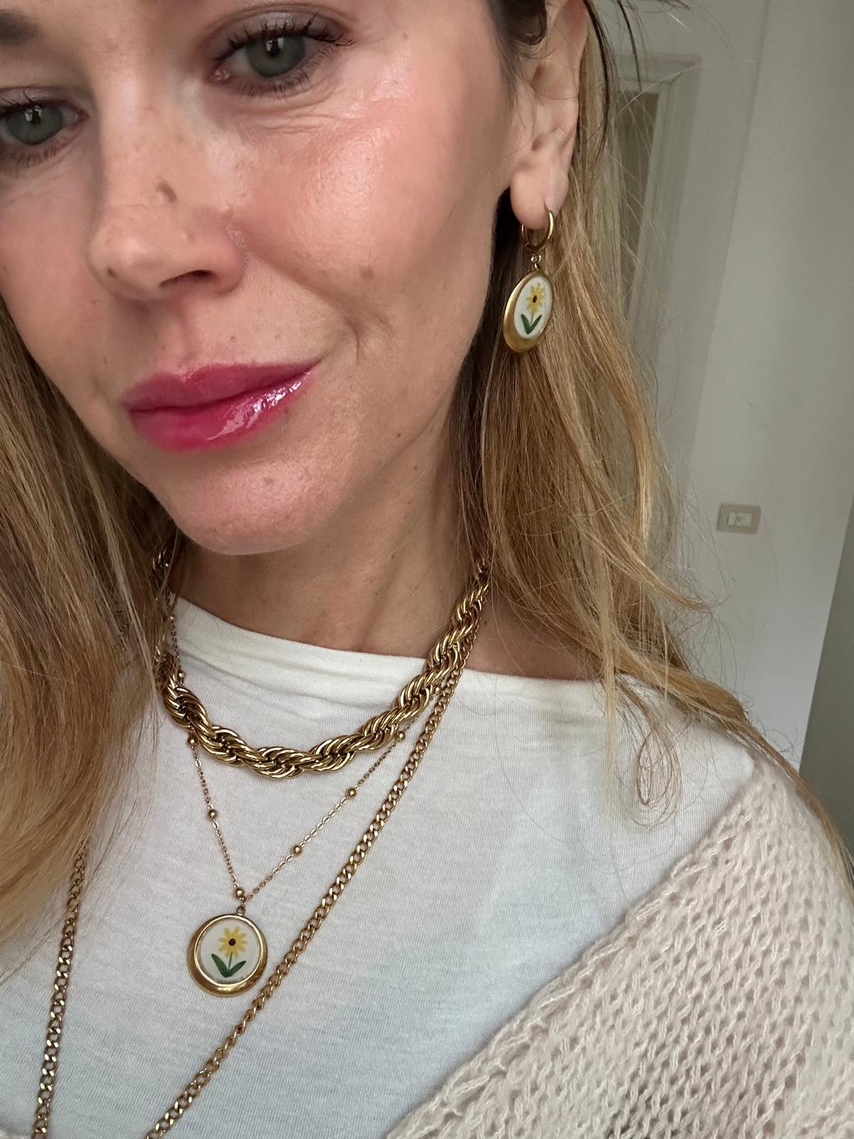 Orecchini in acciaio inossidabile anallergici e waterproof "Daisy"