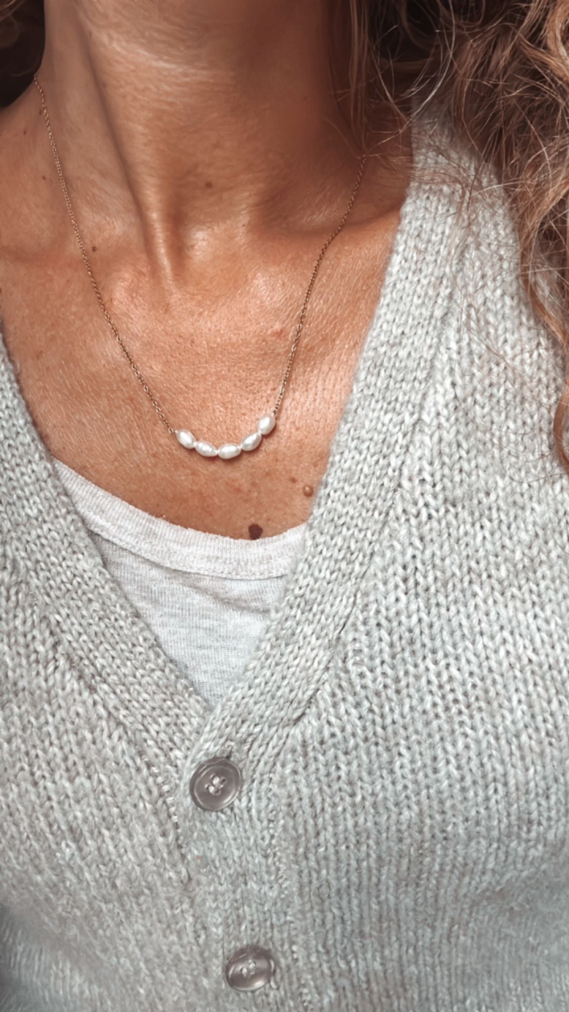Collana in acciaio inossidabile anallergica e waterproof "Soffio"