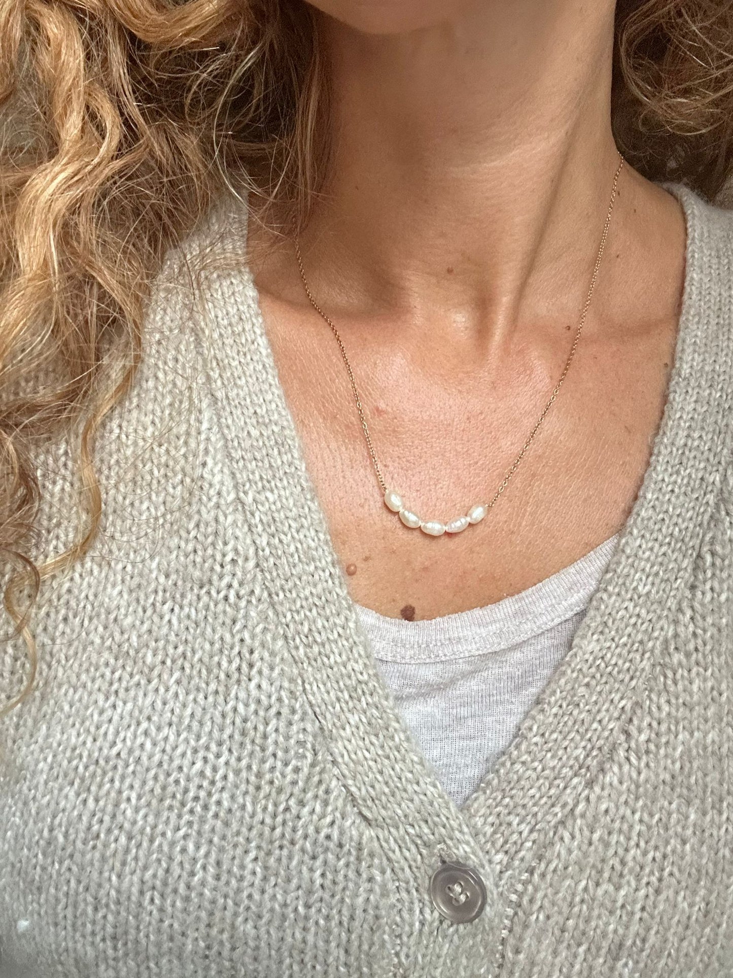 Collana in acciaio inossidabile anallergica e waterproof "Soffio"