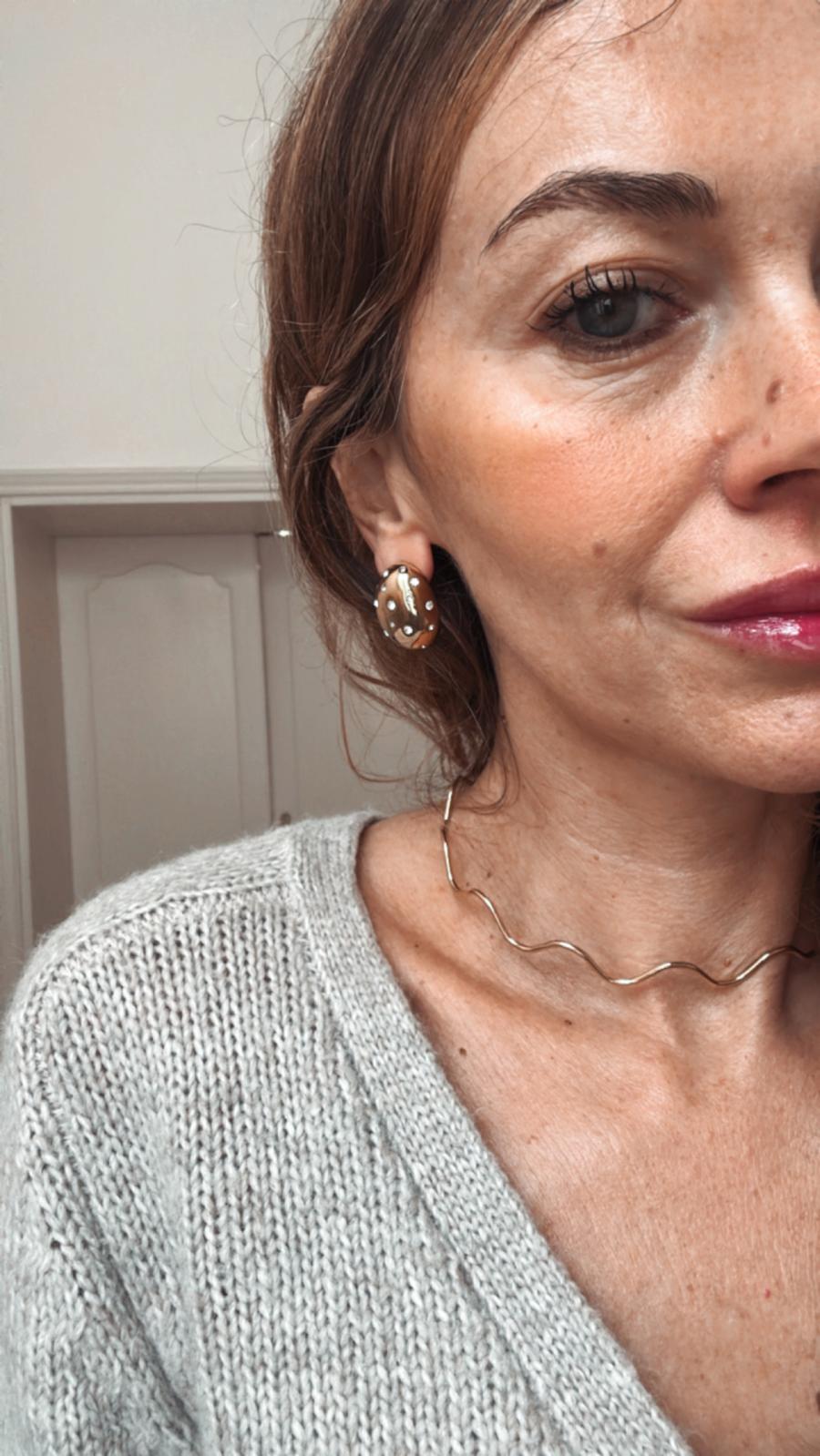 Orecchini in acciaio inossidabile anallergici e waterproof "Confetto"