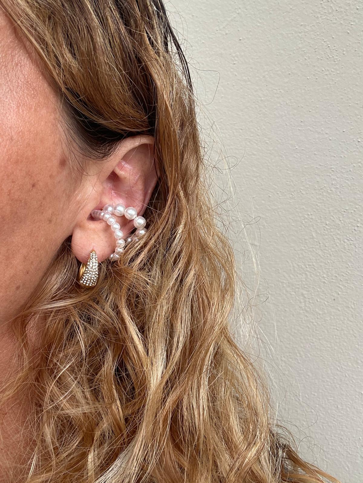 Ear Cuff in acciaio inossidabile anallergici e waterproof "Eterea"