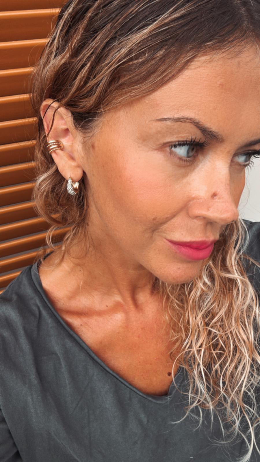Ear Cuff in acciaio inossidabile anallergici e waterproof "Alba"