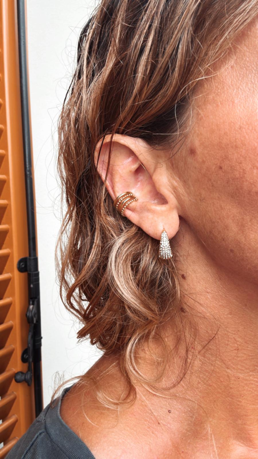 Ear Cuff in acciaio inossidabile anallergici e waterproof "Alba"