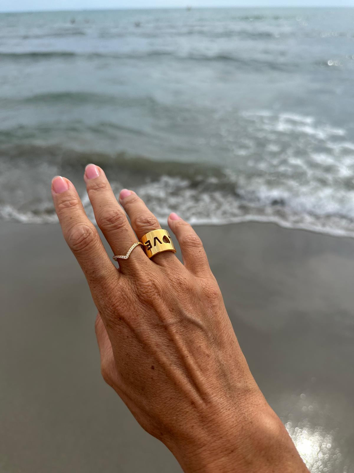 Anello in acciaio inossidabile anallergico e waterproof "Celine"