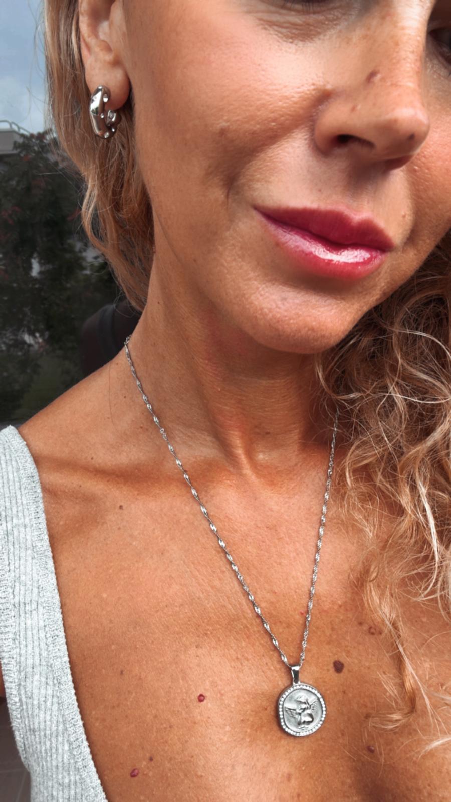 Collana in acciaio inossidabile anallergica e waterproof "Angel"