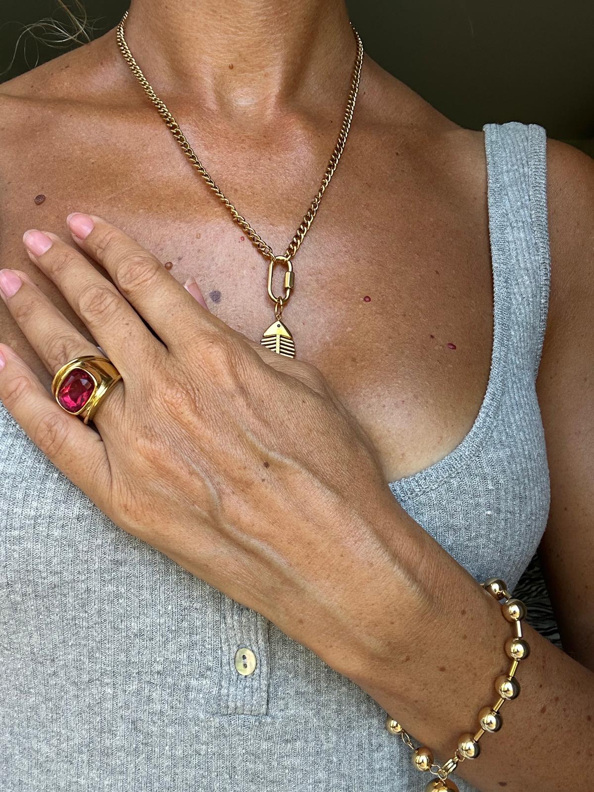 Anello in acciaio inossidabile anallergico e waterproof "Diletta"