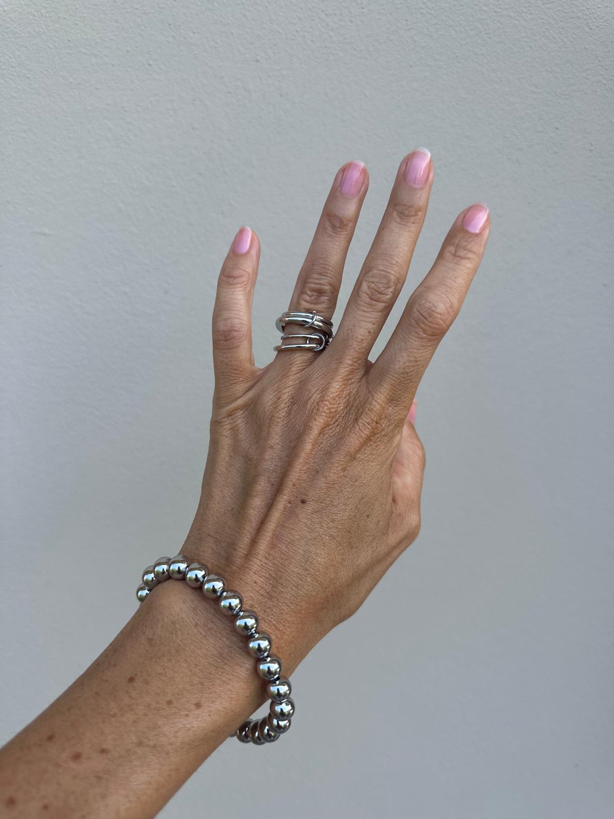 Anello in acciaio inossidabile anallergico e waterproof "Antistress 3"