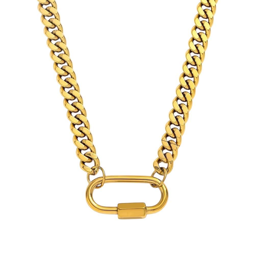 Collana in acciaio inossidabile anallergica e waterproof "Agganciami"