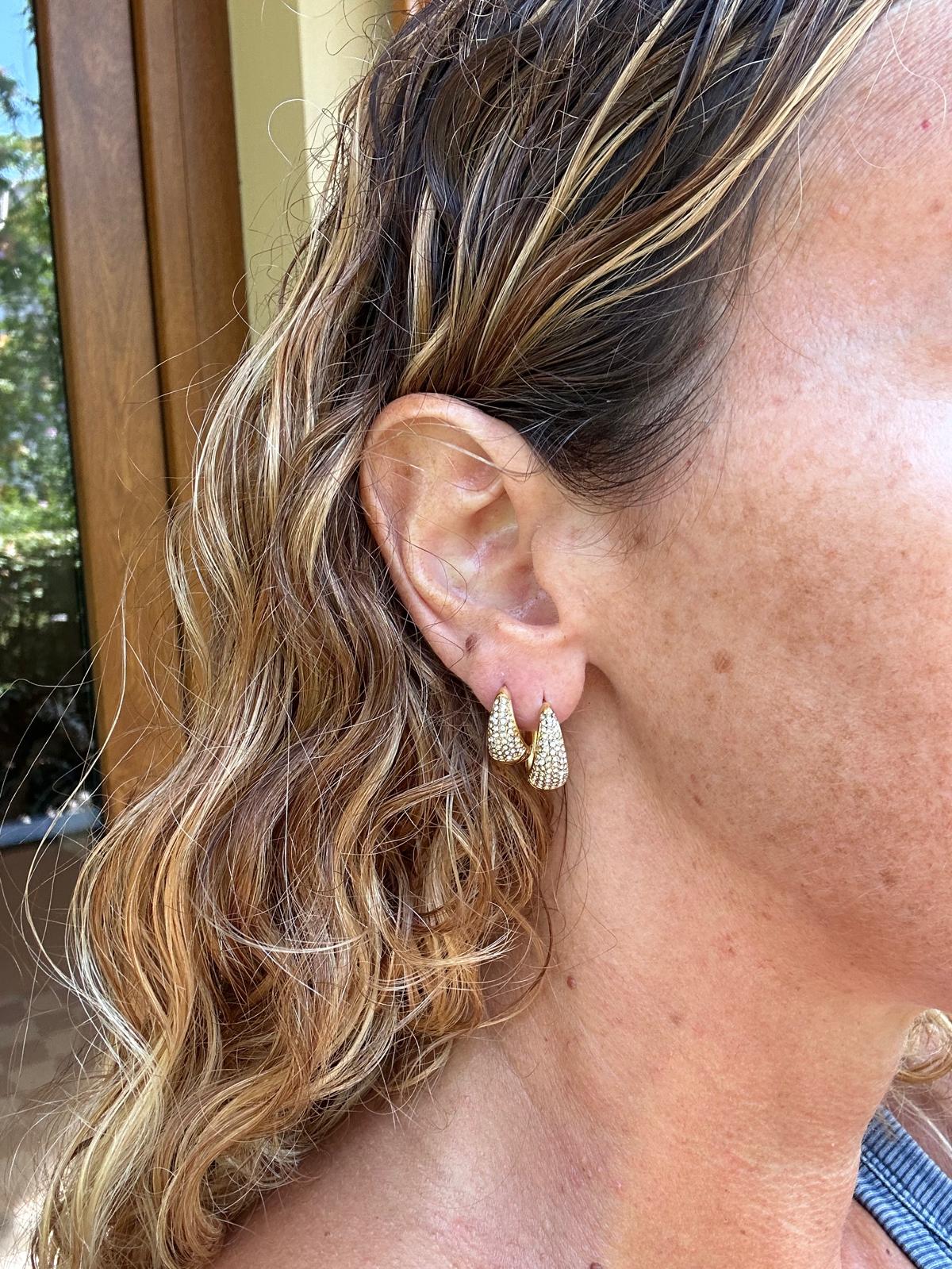 Orecchini in acciaio inossidabile e zirconi anallergici e waterproof "Emily"