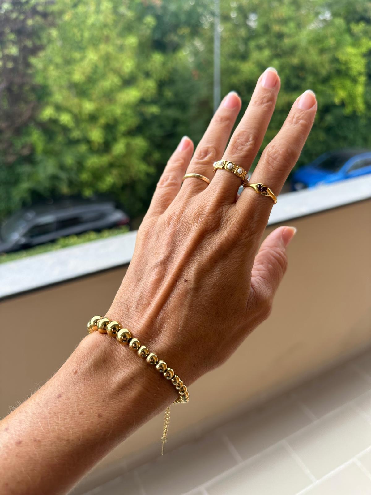 Anello in acciaio inossidabile anallergico e waterproof "Amami"