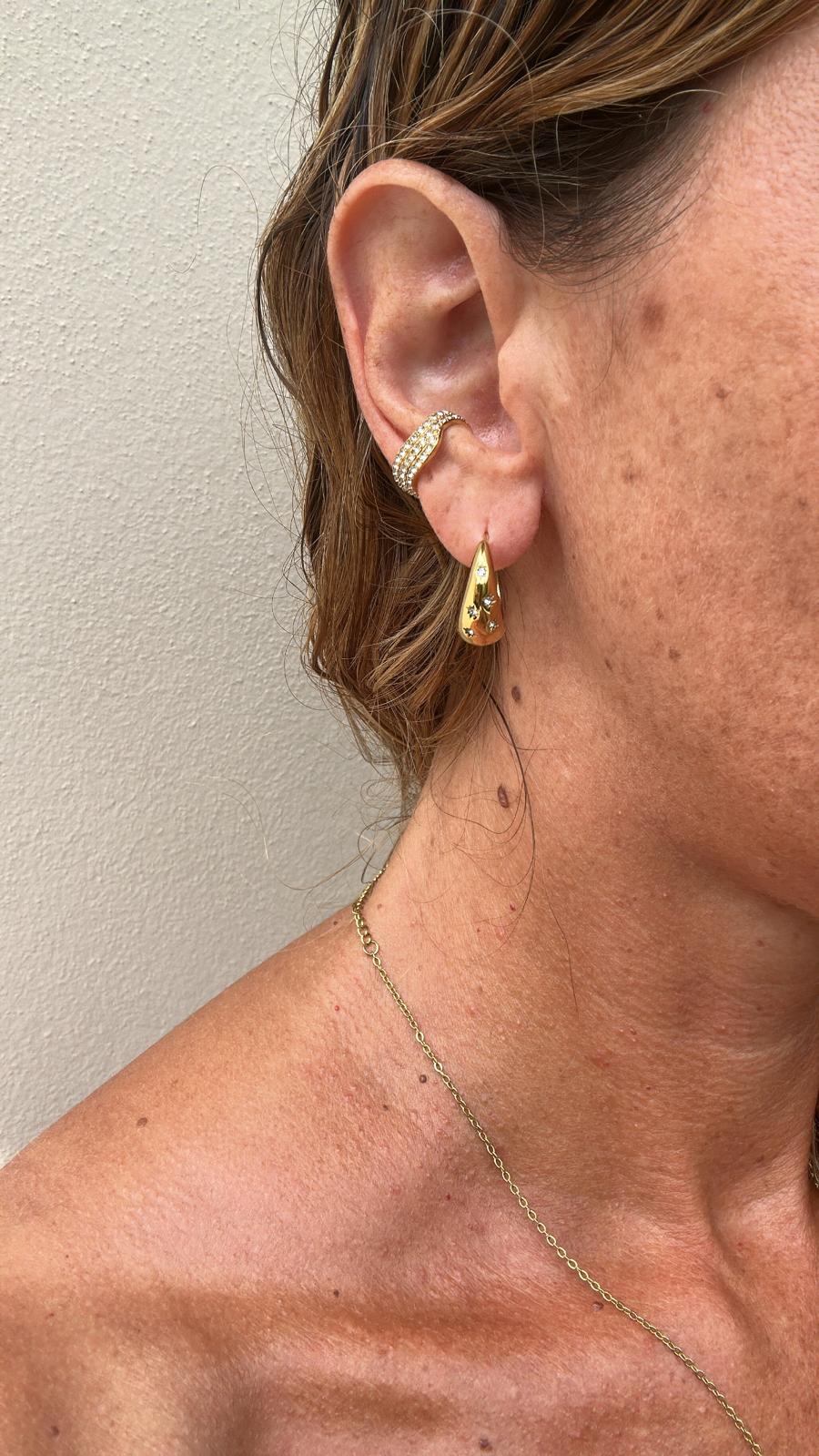 Ear Cuff in acciaio inossidabile anallergici e waterproof "Britney"