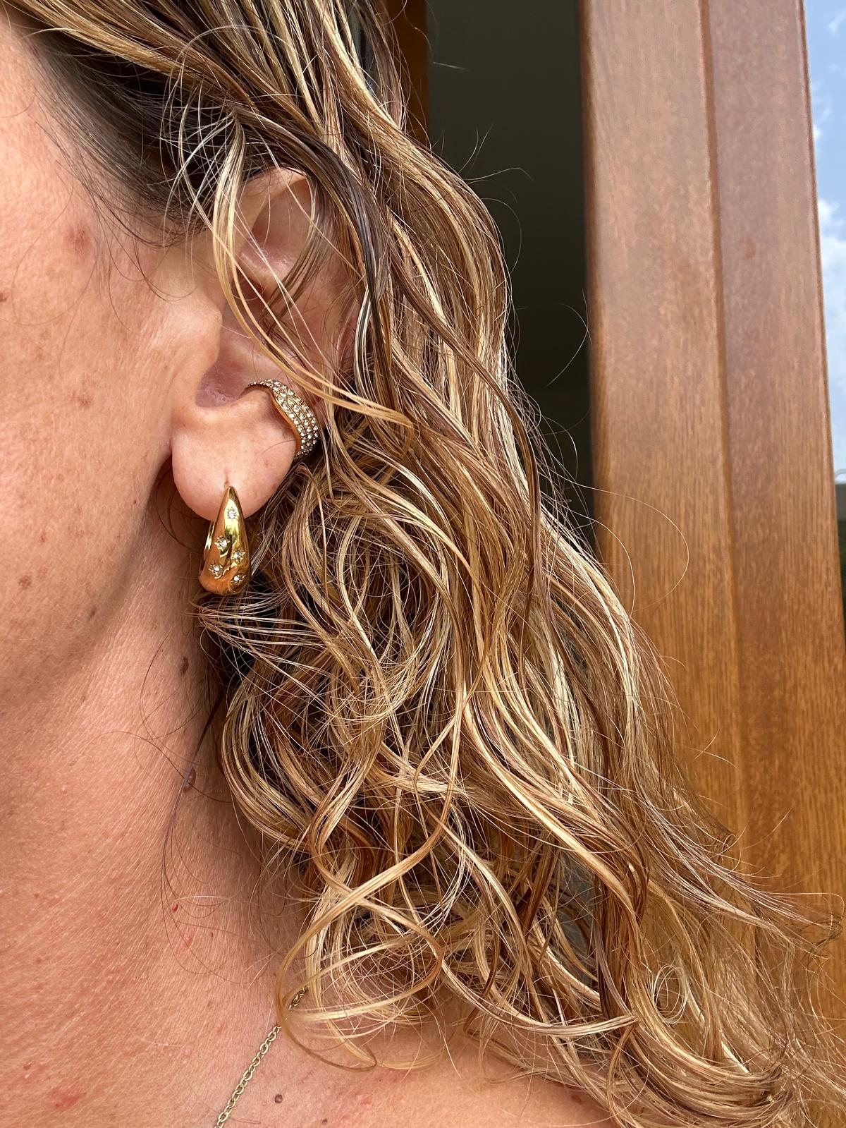 Orecchini in acciaio inossidabile e zirconi anallergici e waterproof "Veruska"