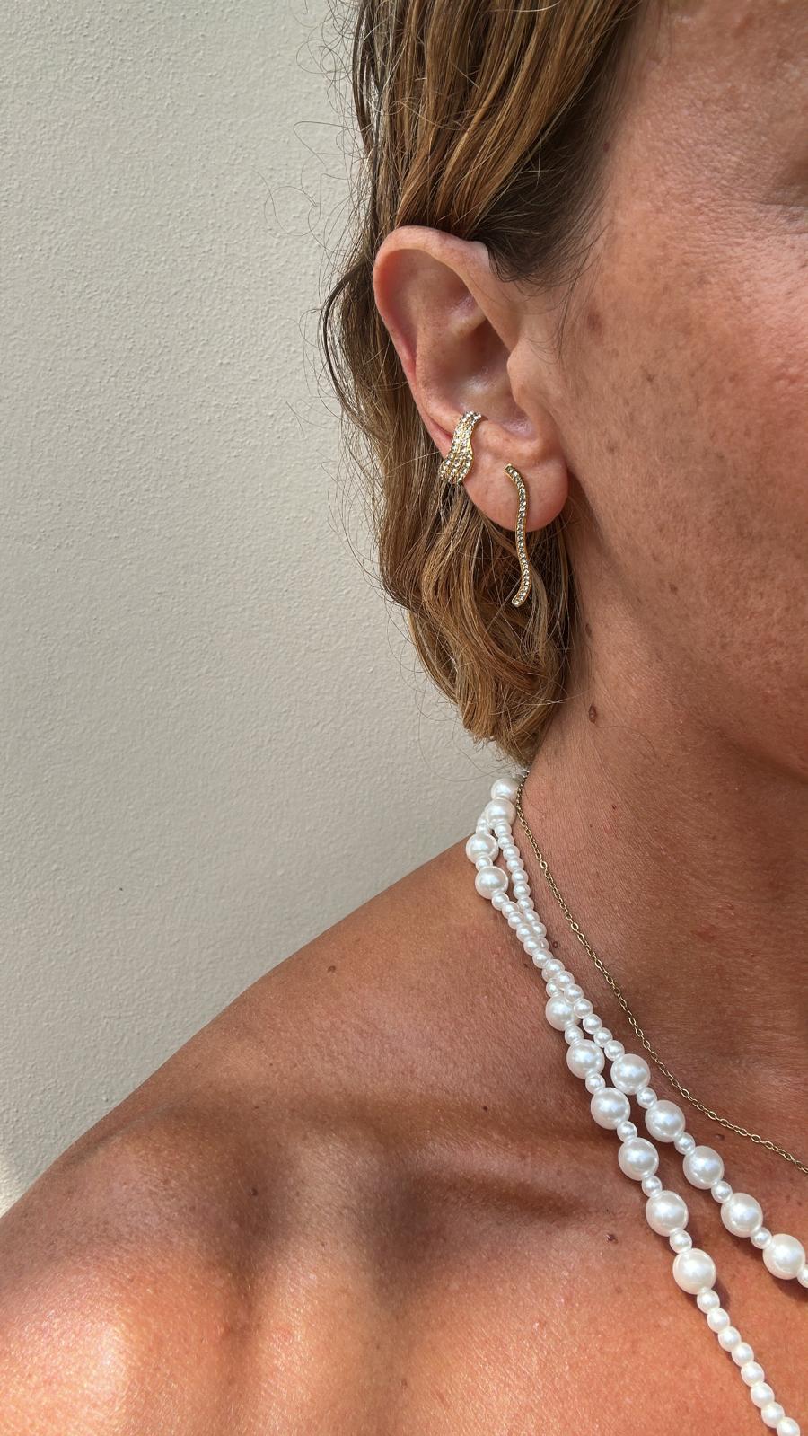 Ear Cuff in acciaio inossidabile anallergici e waterproof "Britney"