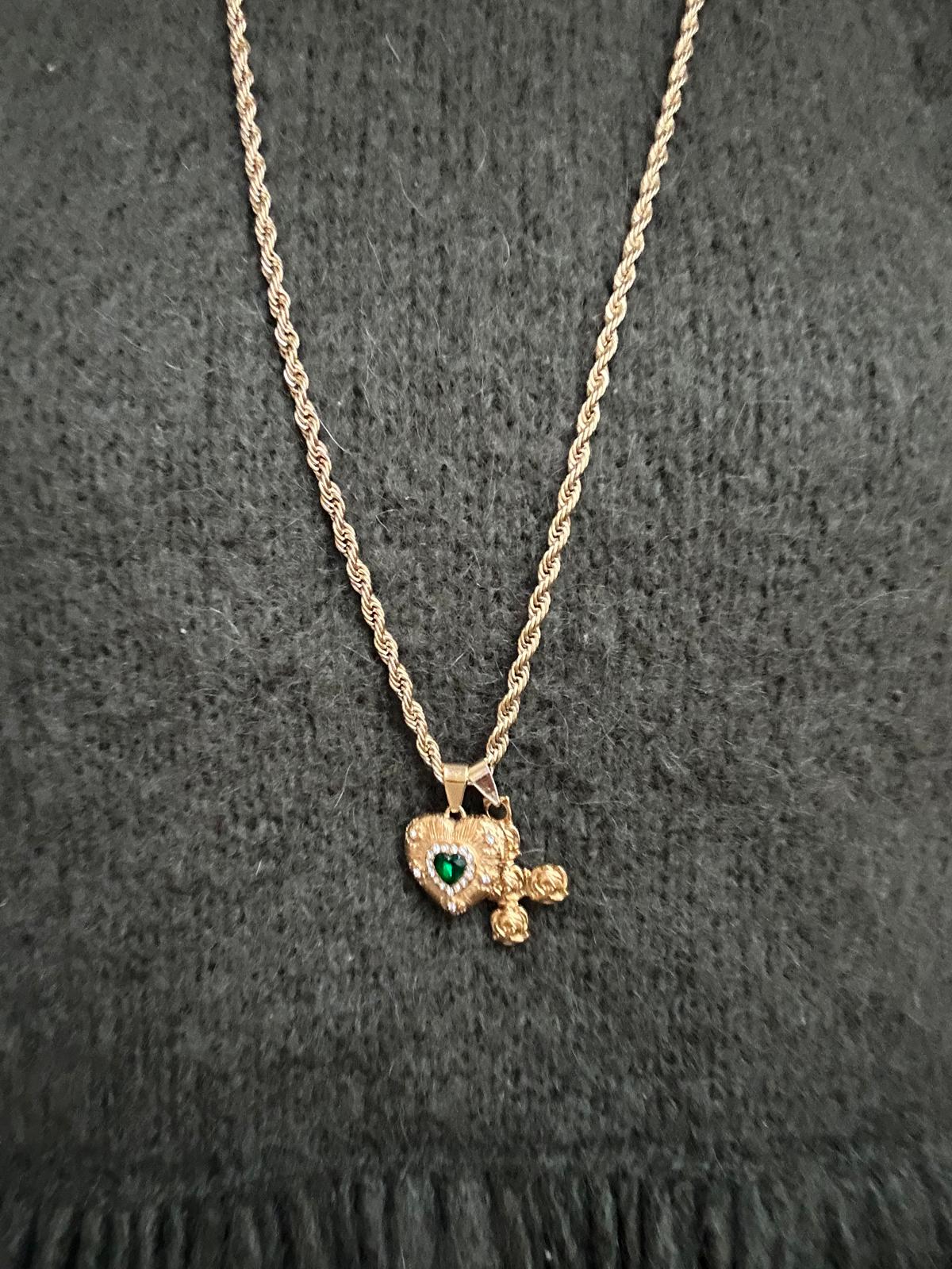 Ciondolo in acciaio inossidabile placcato oro 18k "Silvia"