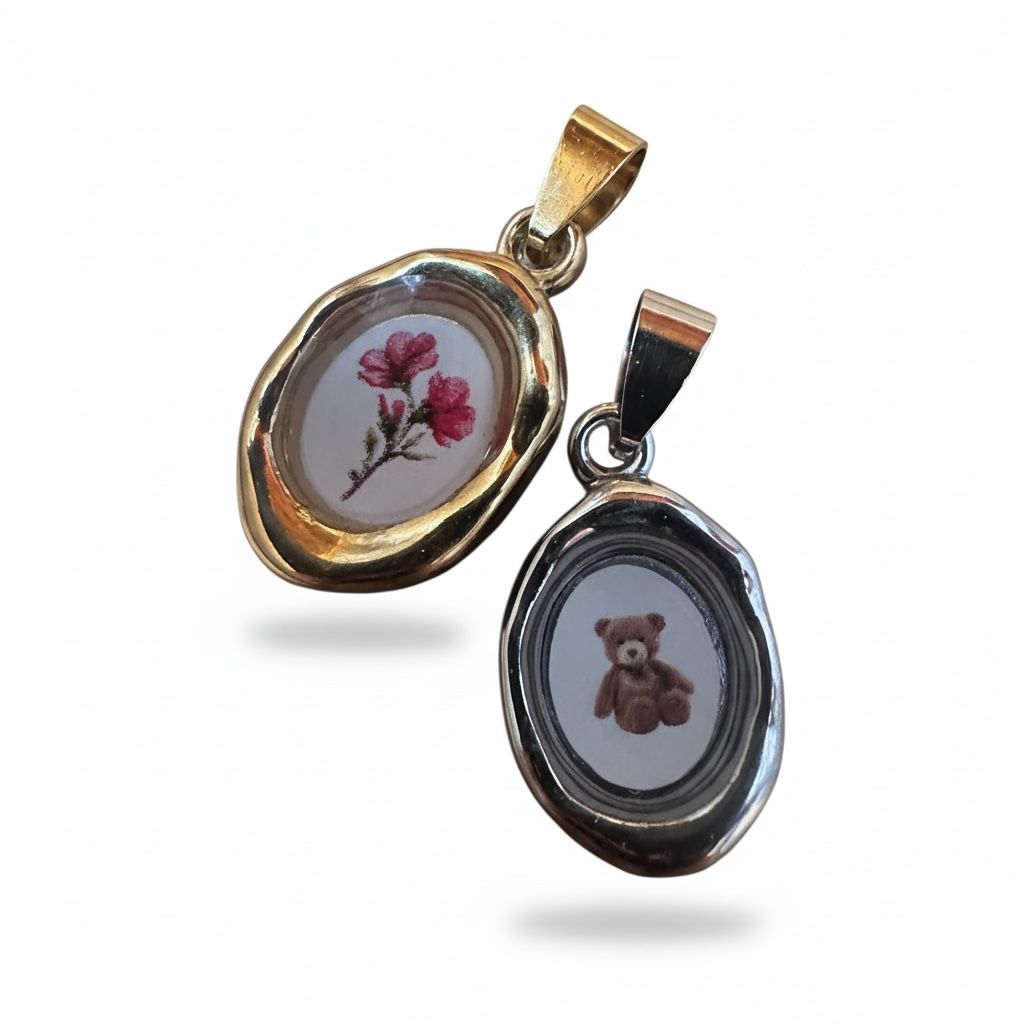 Ciondolo in acciaio inossidabile anallergico e waterproof "Lulù"