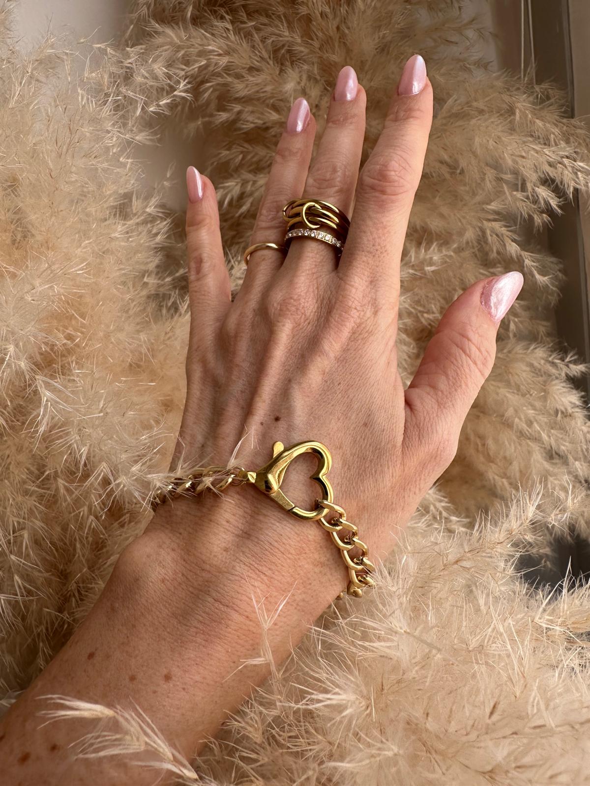 Bracciale in acciaio inossidabile anallergico e waterproof "Amanda"